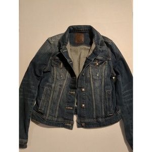 Articles of Society Los Angeles Distressed Medium Trucker Denim Jacket  Medium